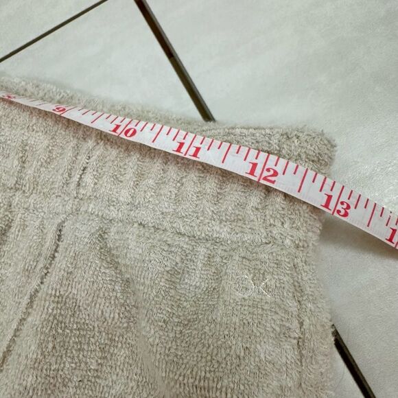 Outerknown Hightide Wide Leg Terrycloth Beach Lounge Pant in Oatmeal - Picture 5 of 9